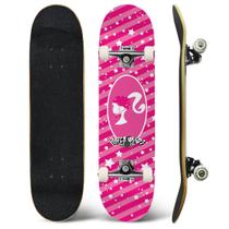 Skate feminino semi profissional barbie rosa hypeboards