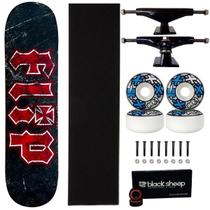Skate Flip Maple Profissional Montado 8.0 Next 53 Abec Black Cor:Preto+AzulTamanho:ÚnicoGênero:Homem