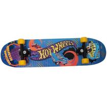 Skate HOT Wheels C/ Acessorios de Segurança Azul e Amarelo FUN F0010-6