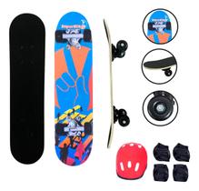 Skate Infantil 24'' Completo Capacete Masculino Feminino