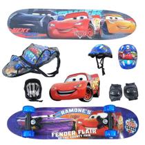 Skate Infantil Carros Completo Com Kit Proteção! - GMS