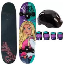 Skate Infantil Da Barbie Com Kit Proteção 7619-1 - Fun Skate Infantil Da Barbie Com Kit Proteção 7619-1 - Fun