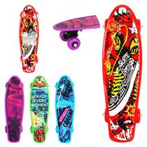 Skate Infantil Long Board de Plastico Resistente - Art Brink
