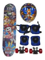 Skate Infantil Patrulha Canina + Kit Proteção