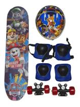 Skate Infantil Patrulha Canina + Kit Proteção - scotter