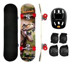 Skate Infantil Semi Profissional Com Kit Proteção Até 50 Kg