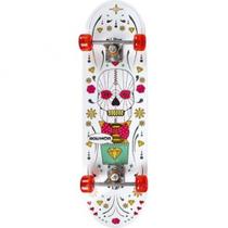 Skate Iniciante 79cm X 20cm Estampa Caveira Branca Mor