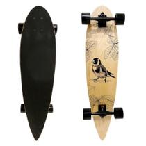 Skate longboard adulto juvenil montado esporte radical divertido 4 rodas