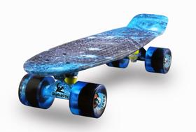 Skate Meketec Mini Cruiser Retro de 22 polegadas para crianças e meninos
