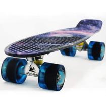 Skate Meketec Mini Cruiser Retro Starry 22 polegadas roxo