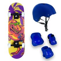 Skate Montado Iniciante Completo Shape 7 Lâminas Aguenta Até 90kg + Kit Proteção Com Capacete Azul Skate Montado Iniciante Completo Shape 7 Lâminas Aguenta Até 90kg + Kit Proteção Com Capacete Azul