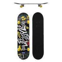 Skate Montado Semi Profissional Completo Estampa Grafitte