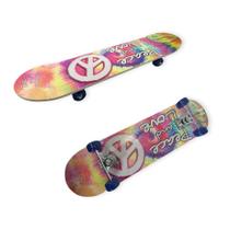 Skate Montado Semi Profissional Completo Peace and Love