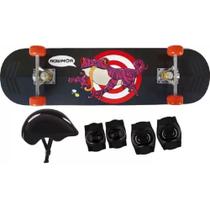 Skate Mor Infantil Menino Menina Kit C/ Protetores Skate Mor Infantil Menino Menina Kit C/ Protetores