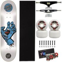 Skate Santa Cruz Montado 8.0 Profissional Next 57mm Everlong Cor:Branco Skate Santa Cruz Montado 8.0 Profissional Next 57mm Everlong Cor:Branco