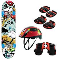 Skate Semi Profissional com Kit de Proteção 8 Peças Zippy Toys