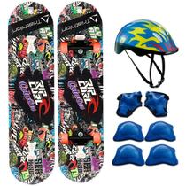 Mini Skate Feminino com Capacete Kit Proteção Rosa Esqueite - BFX - Mini  Skate - Magazine Luiza