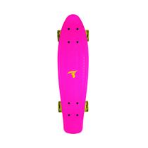 Skate Traxart Mini Cruiser Pink Com Rodas de Led 59 mm