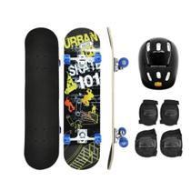 Skate urban dm radical com kit de segurança completo