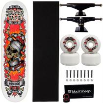 Skate Wood Light 8.0 Caveira Montado Roda Next wsc 57mm Cor:Branco+VermelhoTamanho:ÚnicoGênero:Homem Skate Wood Light 8.0 Caveira Montado Roda Next wsc 57mm Cor:Branco+VermelhoTamanho:ÚnicoGênero:Homem