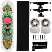 Skate Wood Light 8.5 Fiberglass Caveira Vertical Black Sheep Cor:Vermelho