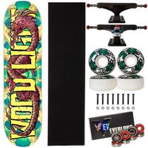 Skate Wood Light Dragon Montado Profissional 8 Next Everlong Cor:Verde Skate Wood Light Dragon Montado Profissional 8 Next Everlong Cor:Verde