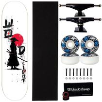 Skate Wood Light Fiberglass Montado 8.0 Ronin Peças Pro Next Cor:Azul Skate Wood Light Fiberglass Montado 8.0 Ronin Peças Pro Next Cor:Azul