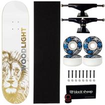 Skate Wood Light Maple Montado 8.0 Leão Gold Pro Next 53mm Cor:Azul Skate Wood Light Maple Montado 8.0 Leão Gold Pro Next 53mm Cor:Azul