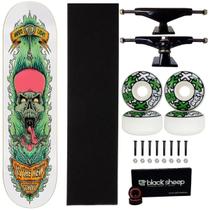 Skate Wood Light Maple Montado Completo Caveira 8.2 Next 53 Cor:Verde Skate Wood Light Maple Montado Completo Caveira 8.2 Next 53 Cor:Verde