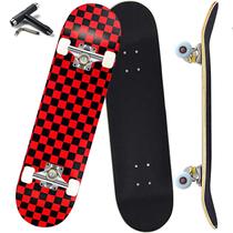 Skateboard Anyfun 31" 7 camadas de maple dupla ponta vermelho Skateboard Anyfun 31" 7 camadas de maple dupla ponta vermelho