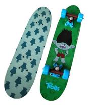 Skateboard Infantil Trolls Branch Seguro Resistente Cruiser Skateboard Infantil Trolls Branch Seguro Resistente Cruiser