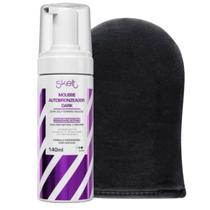 Skelt Mousse Dark Autobronzeador Intenso Red Carpet Glow 140ml e Luva Aplicadora Tanning Mitt Kit