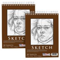 Sketch Pad U.S. Art Supply 9 x 12 Premium 160 g/m2 30 folhas