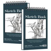 Sketchbook Fuxi 14x22cm Pacote com 2 Espiral 100 Folhas Sketchbook Fuxi 14x22cm Pacote com 2 Espiral 100 Folhas
