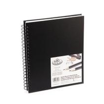 Sketchbook Royal & Langnickel Capa Dura com Espiral 80 Folhas 23,5 X 28cm