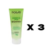 Skicare Vegano Bioathiv Sabonete, Esfoliante, Demaquilante e Água Termal com Alecrim e Malaleuca Porán
