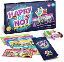 SkillEase Happy or Not Board Game with Emotion Feelings Cards, Emotional Awareness Game , Social Skills Game for Kids Ages 4+