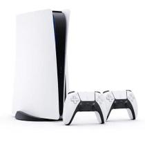 Skin Adesiva PS5 Pro Branco Liso Com Disco e Controles Skin Adesiva PS5 Pro Branco Liso Com Disco e Controles