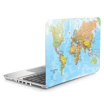 Skin Adesivo Protetor Notebook 15 Wide Atlas Mapa Mundi D11