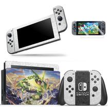 Skin Adesivo Protetor para Nintendo Switch + Película Pokémon Rayquaza b13