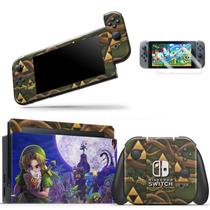 Skin Adesivo Protetor para Nintendo Switch + Película The Legend of Zelda Link b2