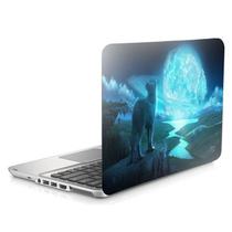 Skin Adesivo Protetor para Notebook 13,3" Lobo Branco White Wolf Luar b22