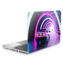 Skin Adesivo Protetor para Notebook 14" Wide Carro Futurista Retro Delorean b1