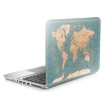 Skin Adesivo Protetor para Notebook 14" Wide Mapa Mundi Atlas d23