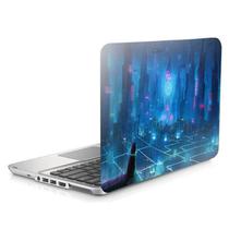 Skin Adesivo Protetor Para Notebook 15 Wide Gato Cidade D24