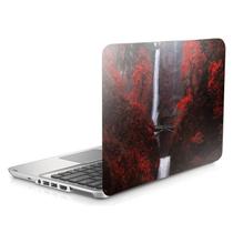 Skin Adesivo Protetor para Notebook 17,3" Cascata entre as arvores e ponte d1