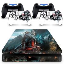 Skin Adesivo Protetor para PS4 Slim Assassin's Creed Valhalla b2