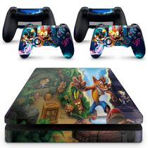 Skin Adesivo Protetor para PS4 Slim Crash Bandicoot b1