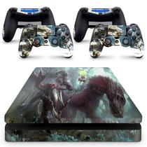 Skin Adesivo Protetor para PS4 Slim Monster Hunter World Iceborne b2