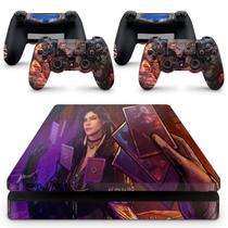 Skin Adesivo Protetor para PS4 Slim The Witcher 3: Wild Hunt GWENT b4